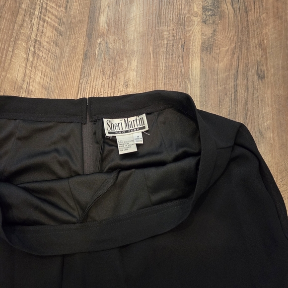 Sheri Martin New York Two-Piece Pant Set Size 18 Vintage Black Chinese-Style - Picture 14 of 16